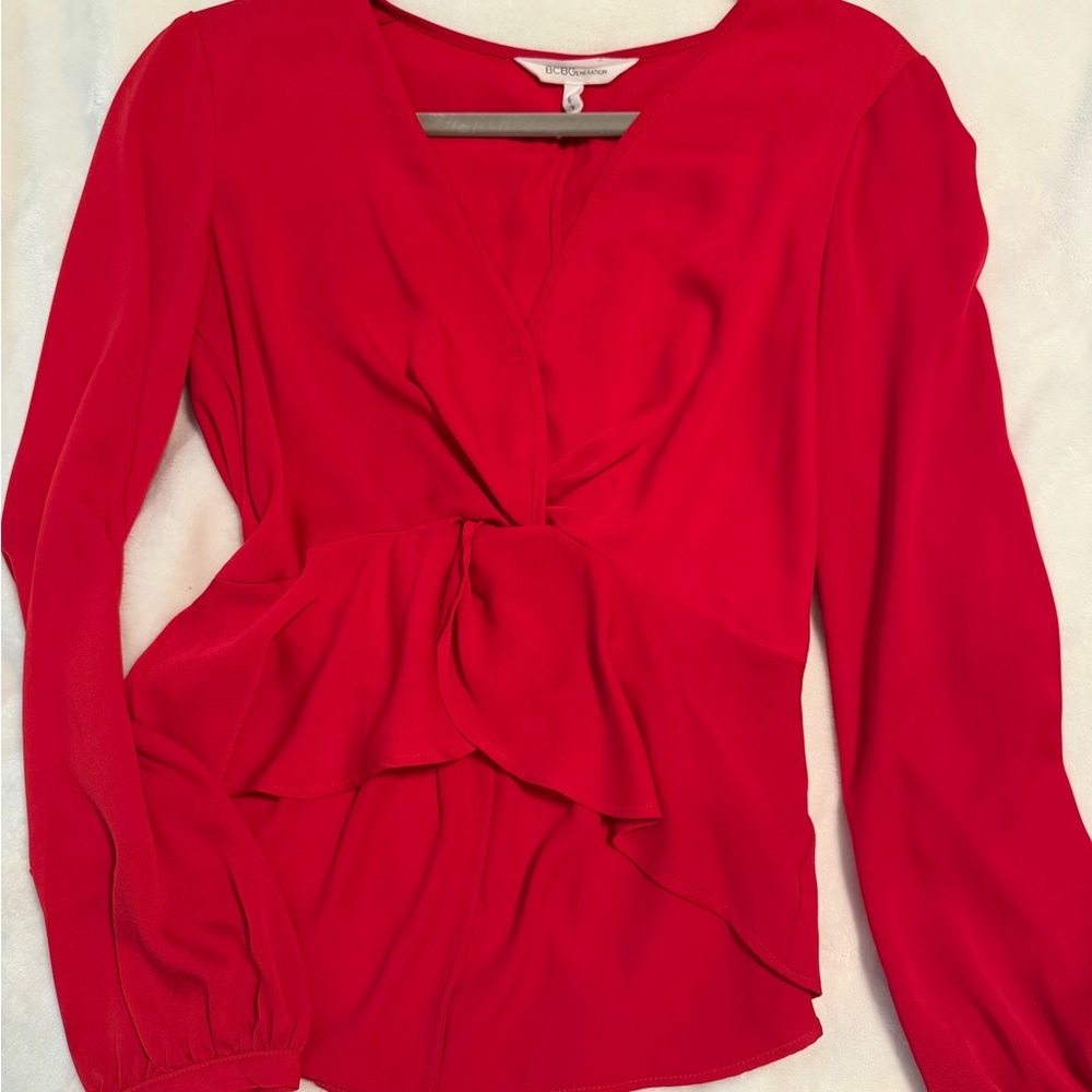 BCBGeneration Bold Red Blouse
